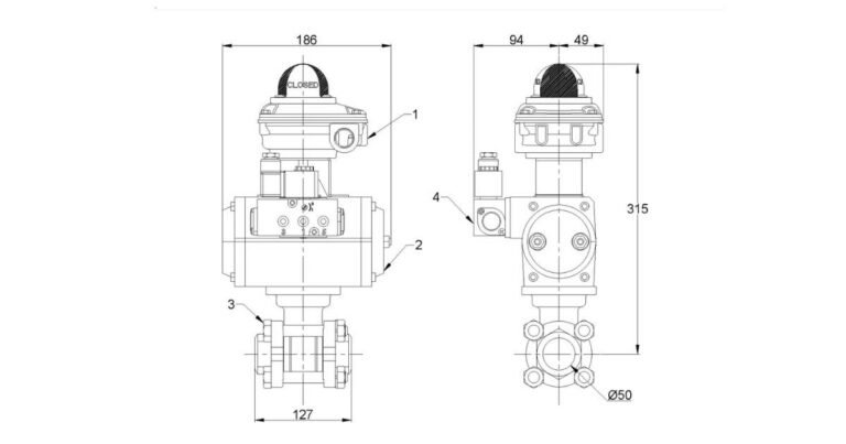 BSP Screwed Ball Valve (50mm) DA