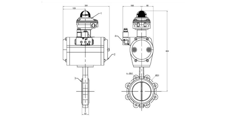 Lugged Butterfly Valve - On/Off (100mm) STC