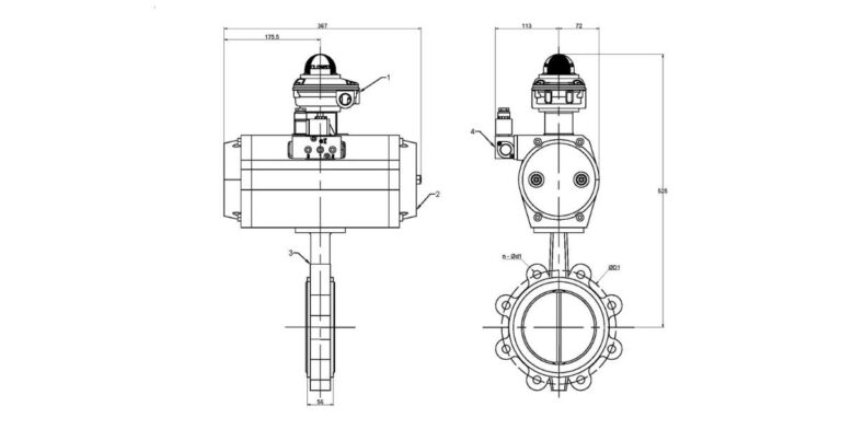 Lugged Butterfly Valve - On/Off (150mm) STC