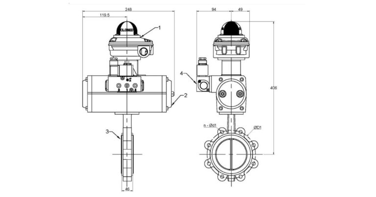 Lugged Butterfly Valve - On/Off (80mm) STC