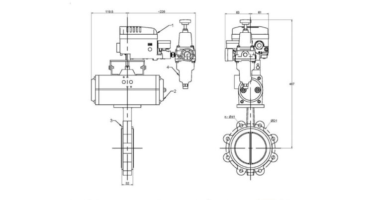 Lugged Butterfly Valve - Positioner Controlled (100mm) DA
