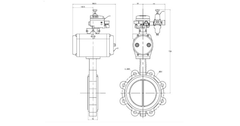 Lugged Butterfly Valve - Positioner Controlled (300mm) DA