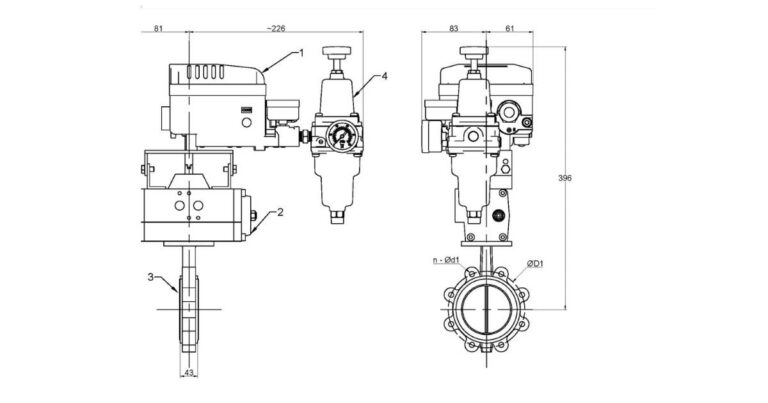 Lugged Butterfly Valve - Positioner Controlled (50mm) DA