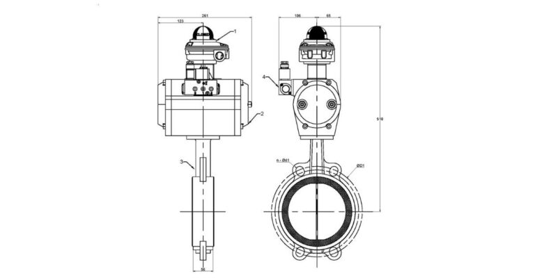 Wafer Butterfly Valve - On/Off (150mm) DA