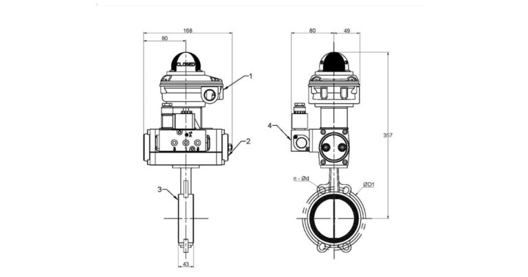 Wafer Butterfly Valve - On/Off (50mm) DA
