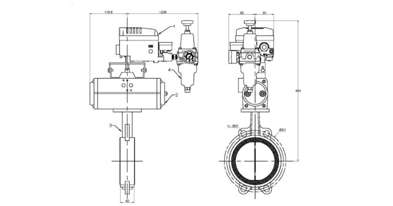 Wafer Butterfly Valve - Positioner Controlled (100mm) DA