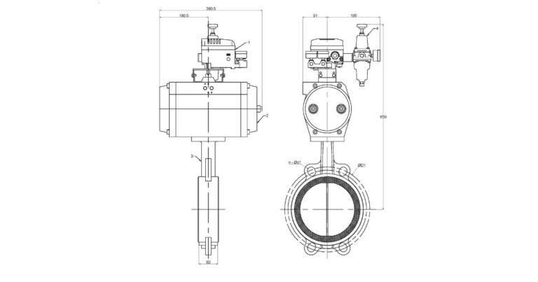 Wafer Butterfly Valve - Positioner Controlled (200mm) STC