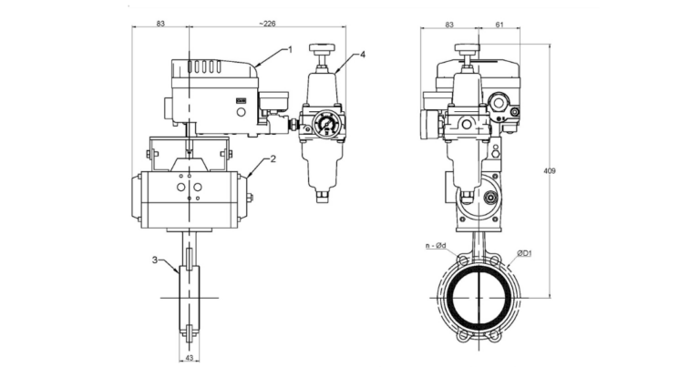 Wafer Butterfly Valve - Positioner Controlled (50mm) STC