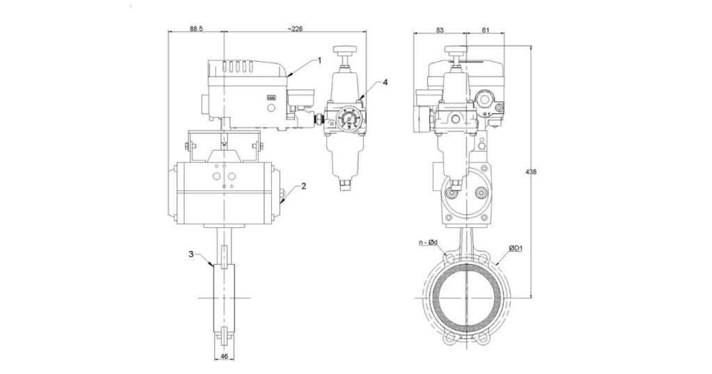 Wafer Butterfly Valve - Positioner Controlled (65mm) STC