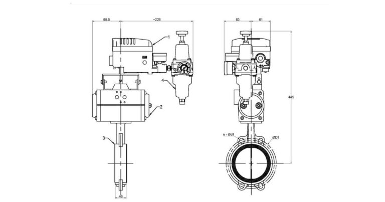 Wafer Butterfly Valve - Positioner Controlled (80mm) DA